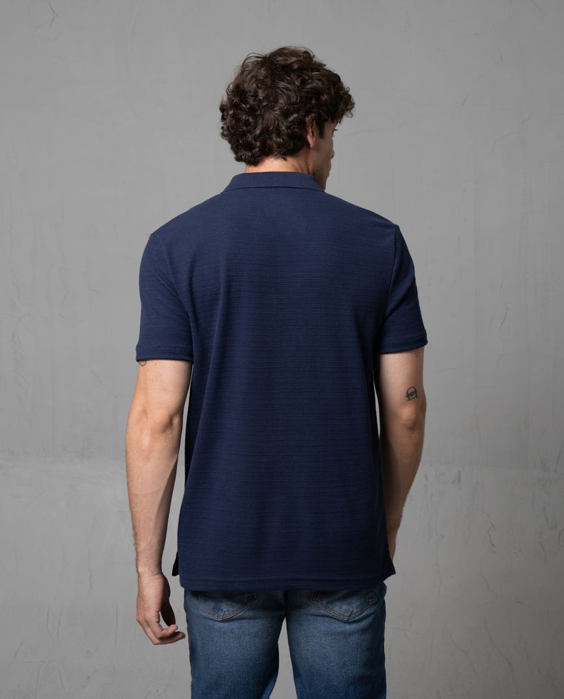 Polo en tela con textura para hombre