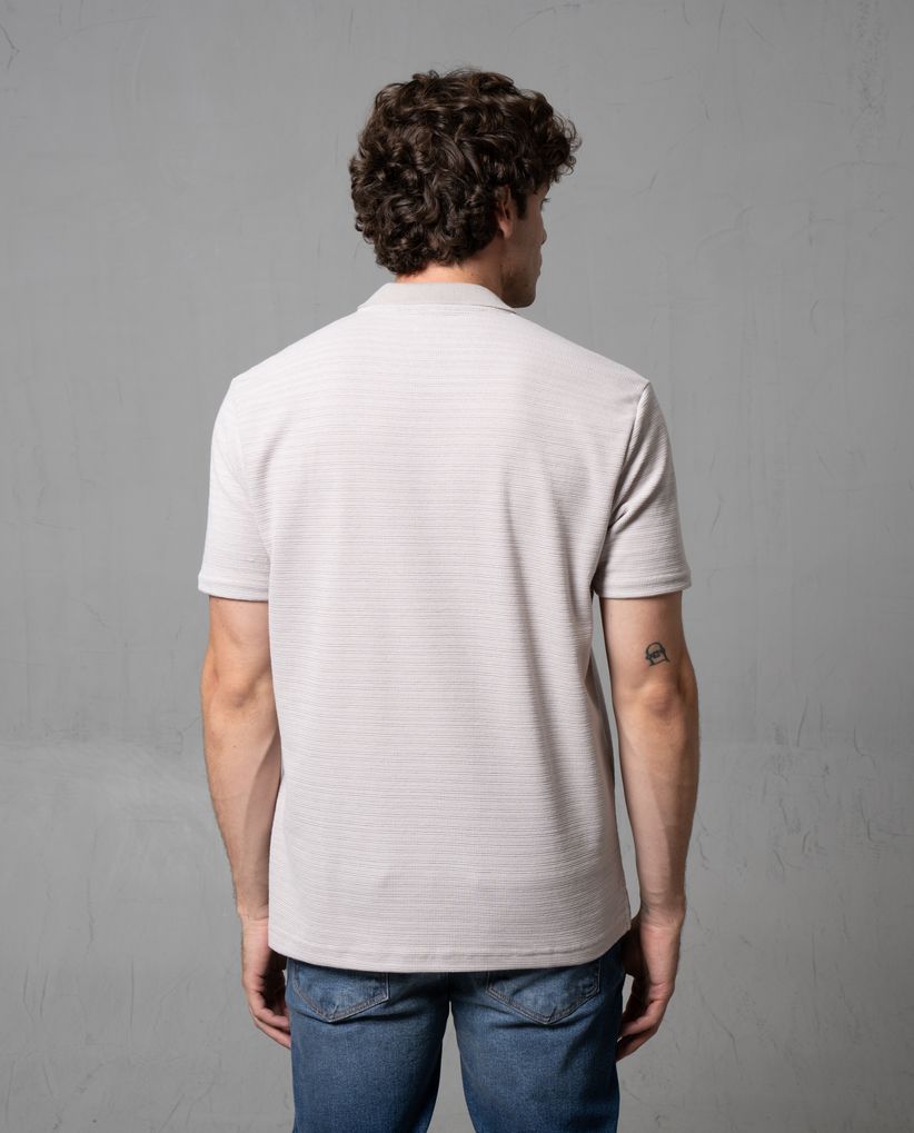 Polo en tela con textura para hombre