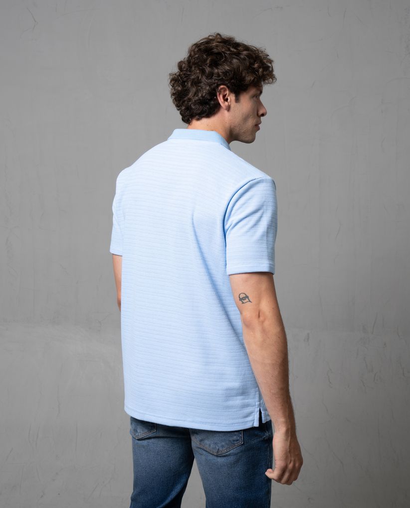 Polo en tela con textura para hombre