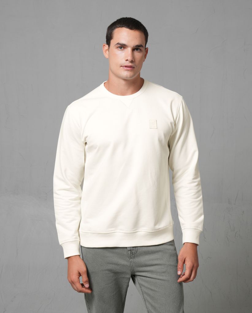 Buzo con bordado tono a tono para hombre