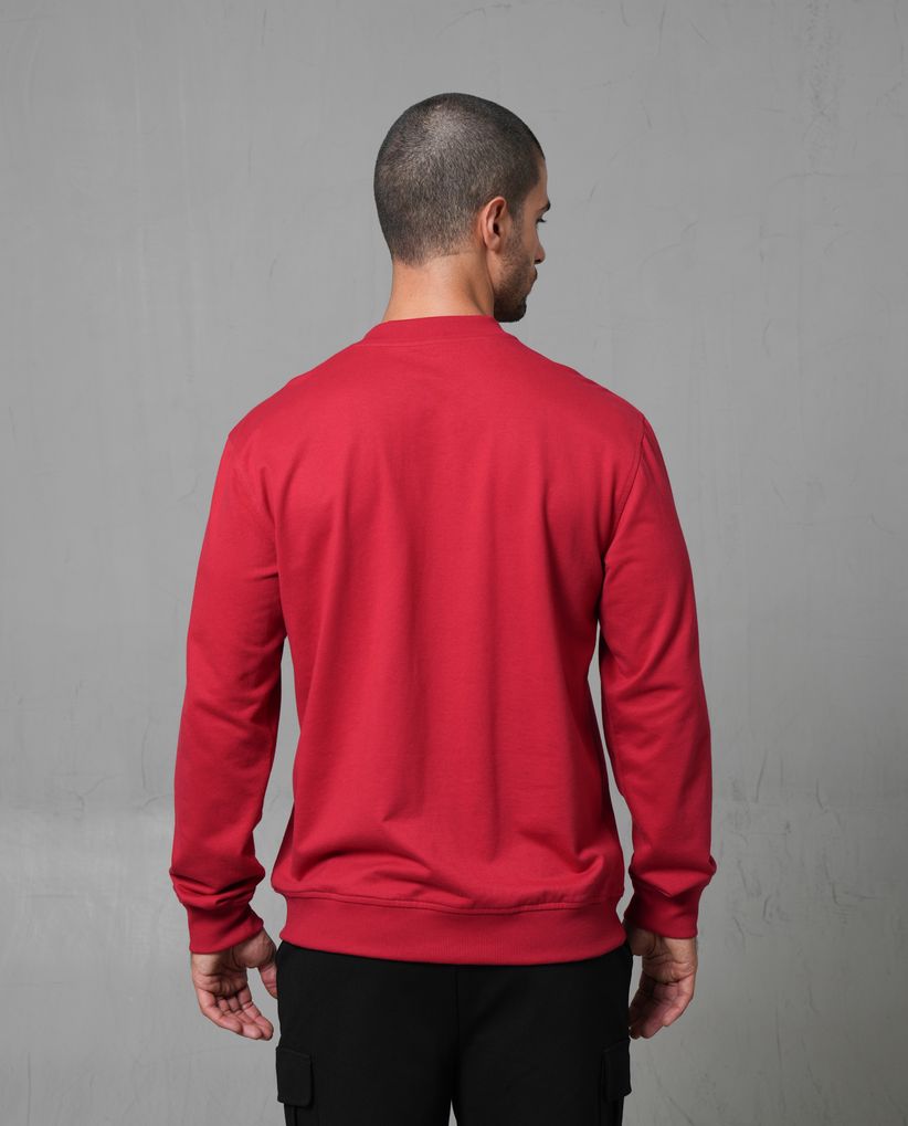 Buzo de cuello redondo con bordado para hombre