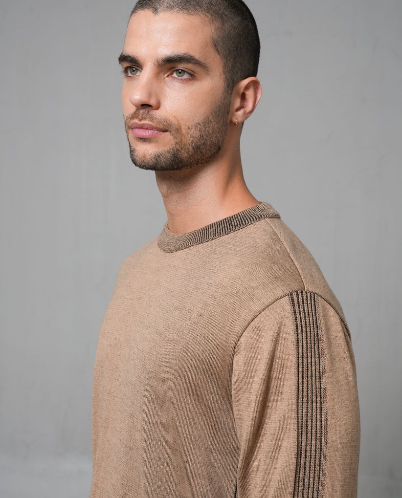 Buzo tejido con efecto jaspeado para hombre