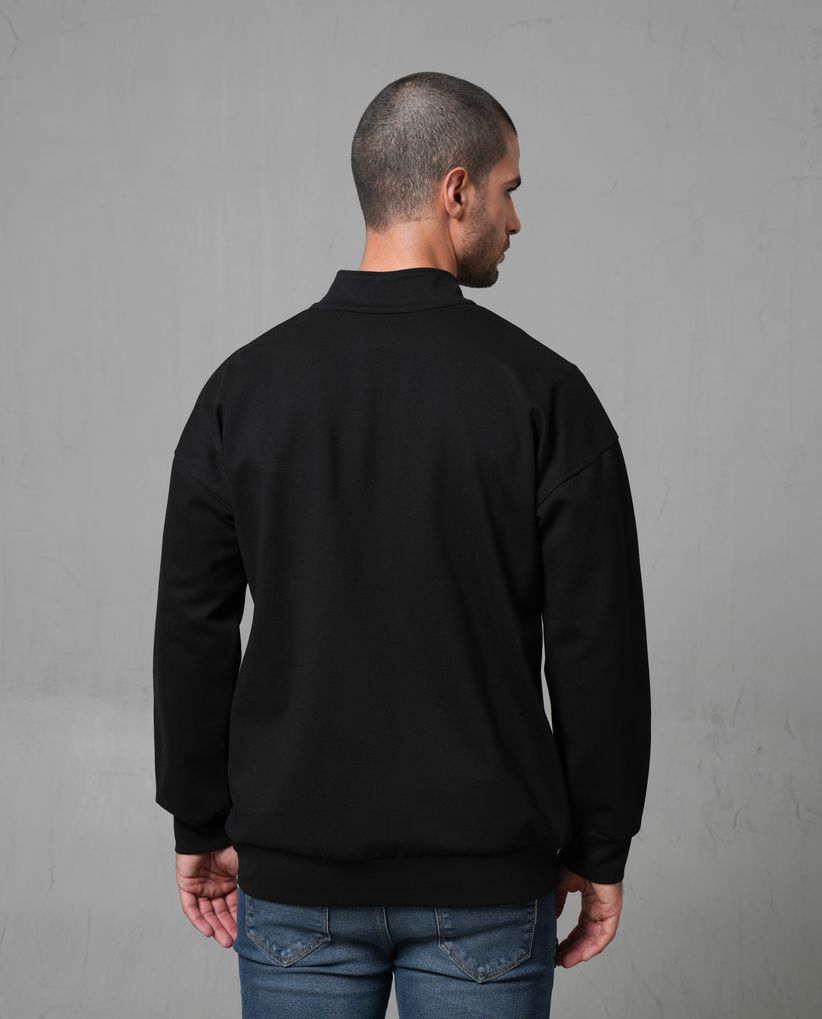 Buzo cuello alto con cierre para hombre