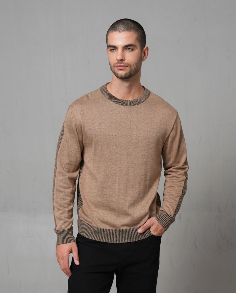 Buzo tejido con efecto jaspeado para hombre