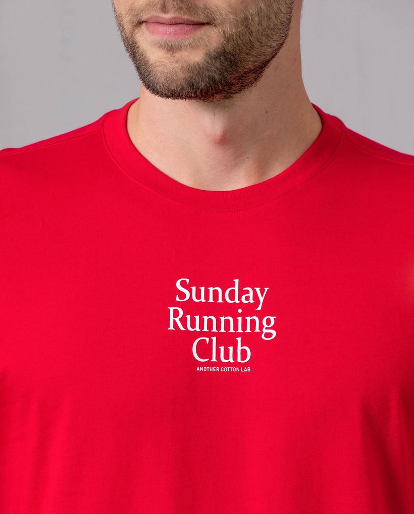 Camiseta cuello redondo estampada para hombre