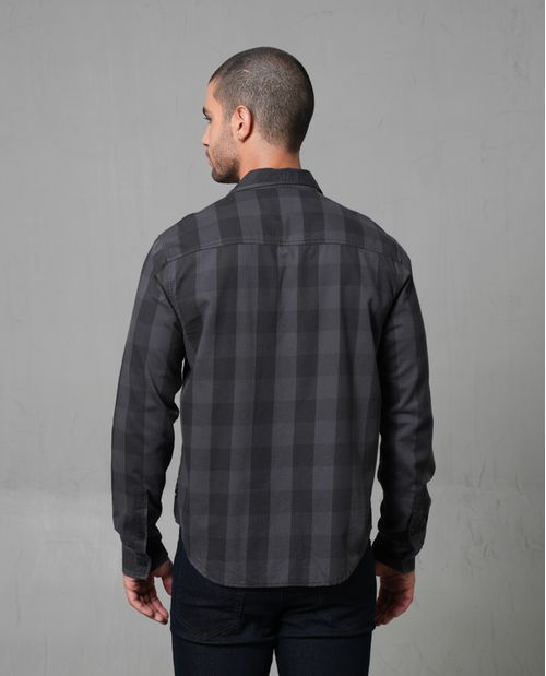 Camisa manga larga tipo leñadora para hombre