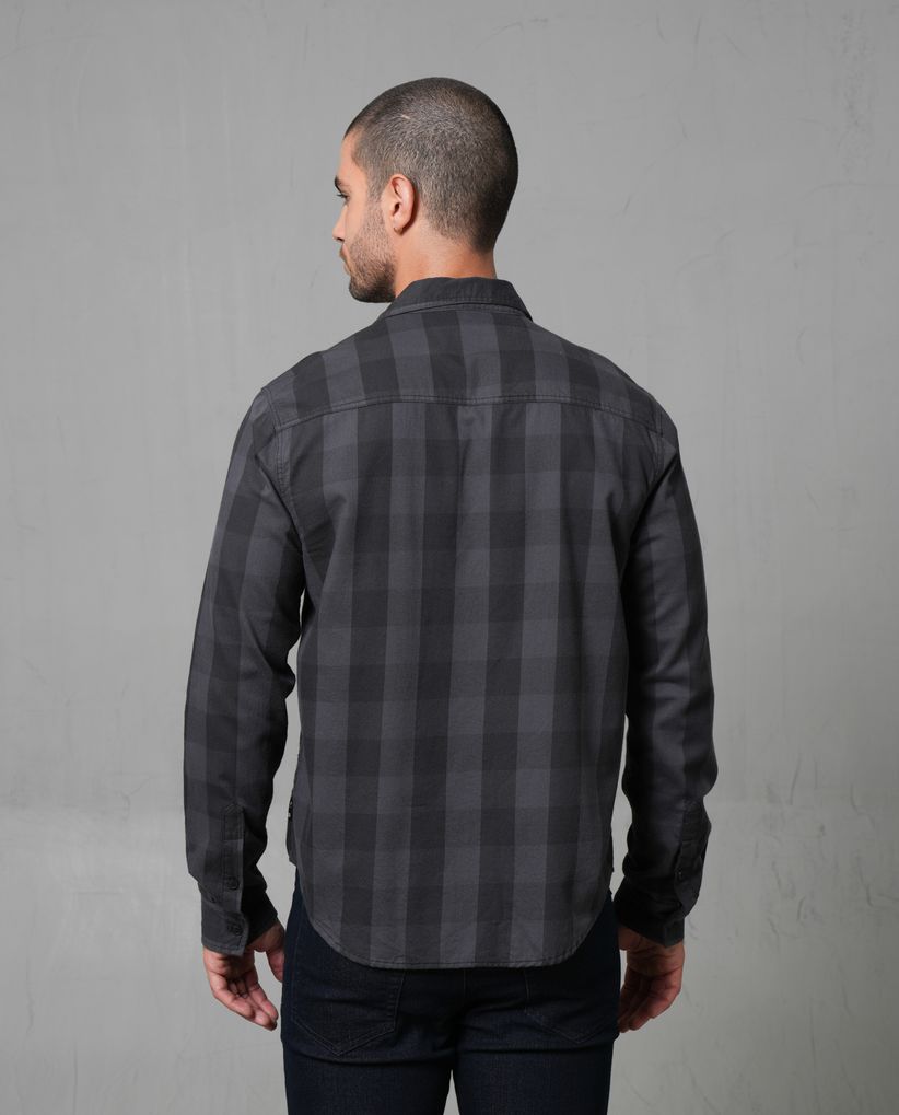 Camisa manga larga tipo leñadora para hombre