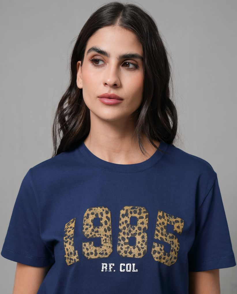 Camiseta con animal print para mujer