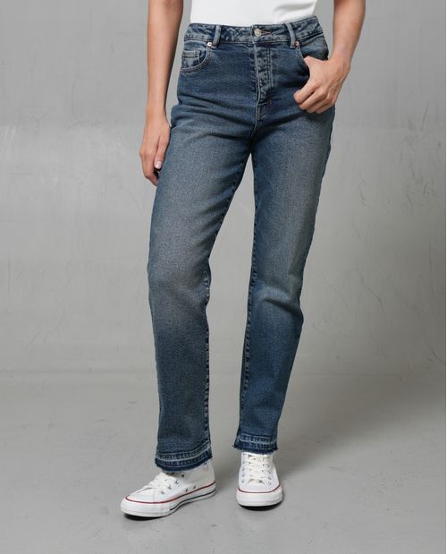 Jean Straight tono medio para mujer