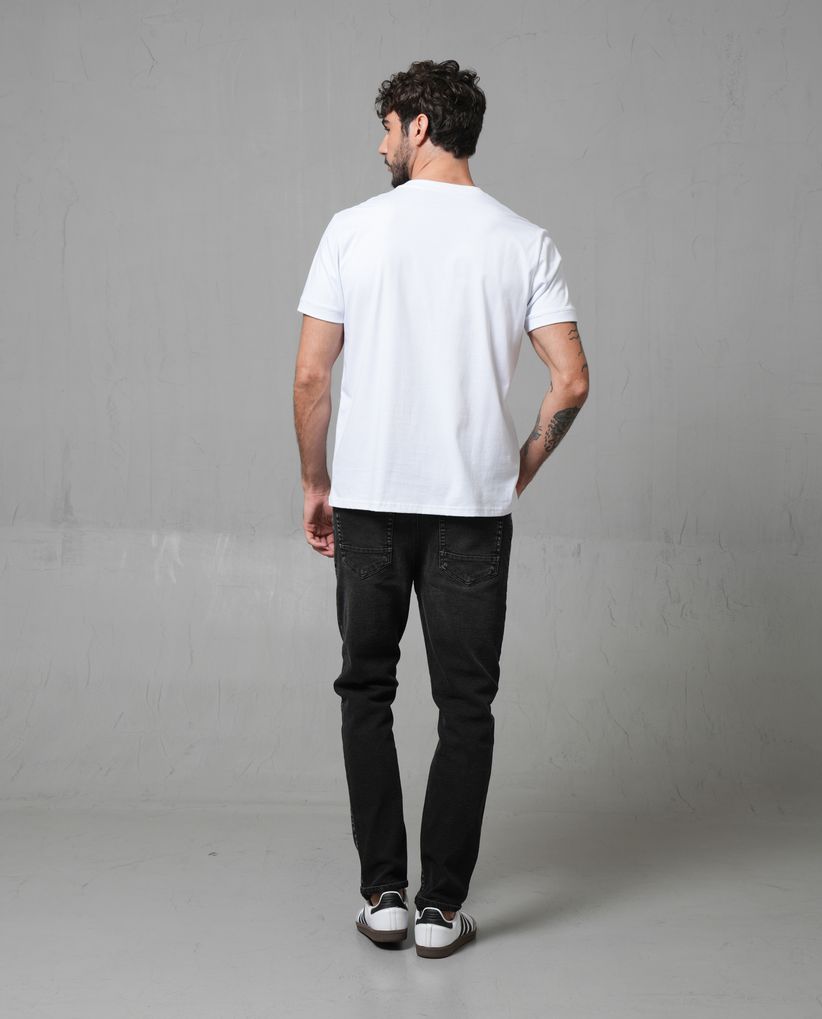 Jean Slim en black denim para hombre