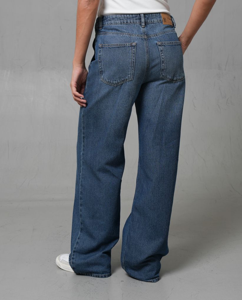 Jean Wide Leg de tiro alto para mujer