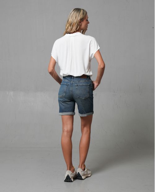 Short largo cinco bolsillos para mujer