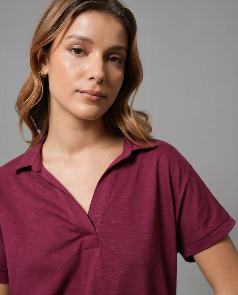 Camiseta tipo Polo para mujer