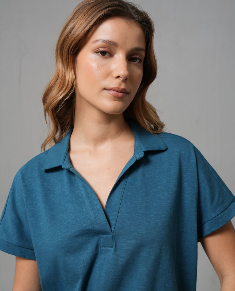 Camiseta tipo Polo para mujer