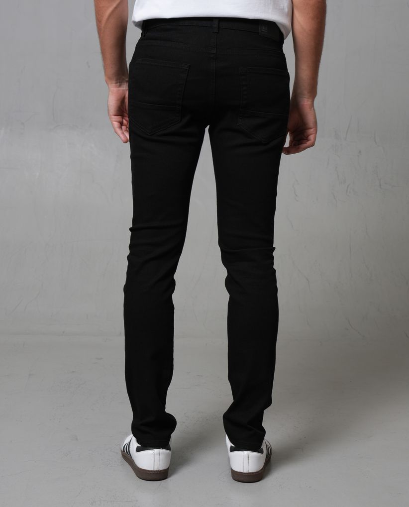 Jean Super Slim black denim para hombre