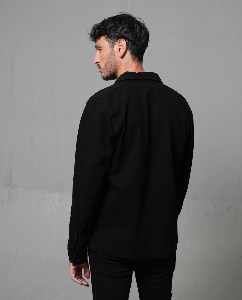 Chaqueta black denim para hombre
