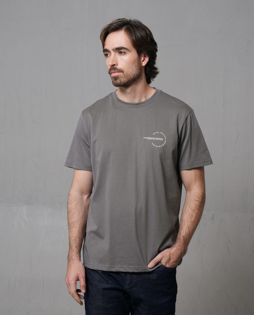 Camiseta básica cuello redondo para hombre