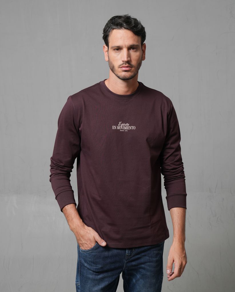 Camiseta manga larga para hombre