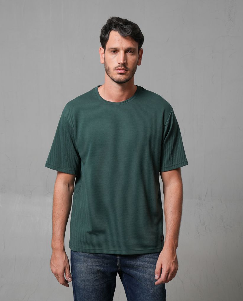 Camiseta oversize con textura para hombre