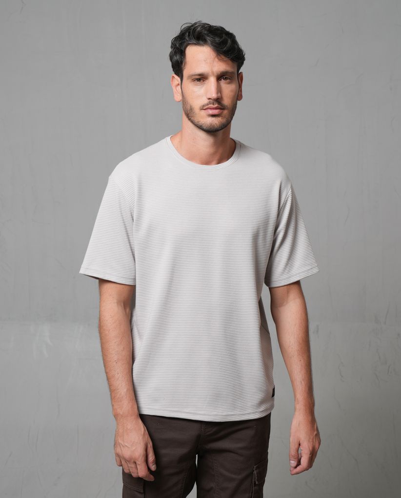 Camiseta oversize con textura para hombre