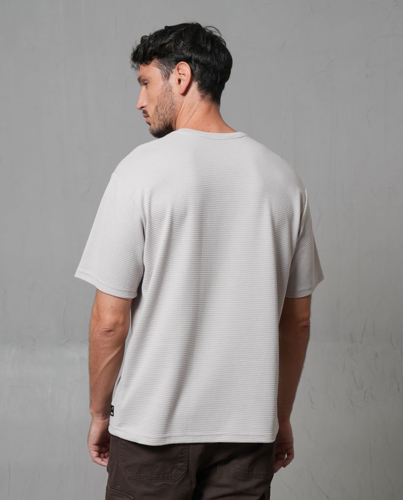 Camiseta oversize con textura para hombre