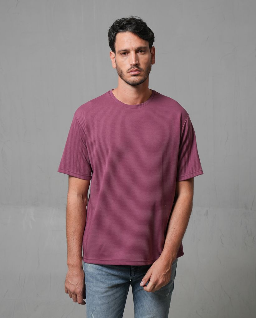 Camiseta oversize con textura para hombre