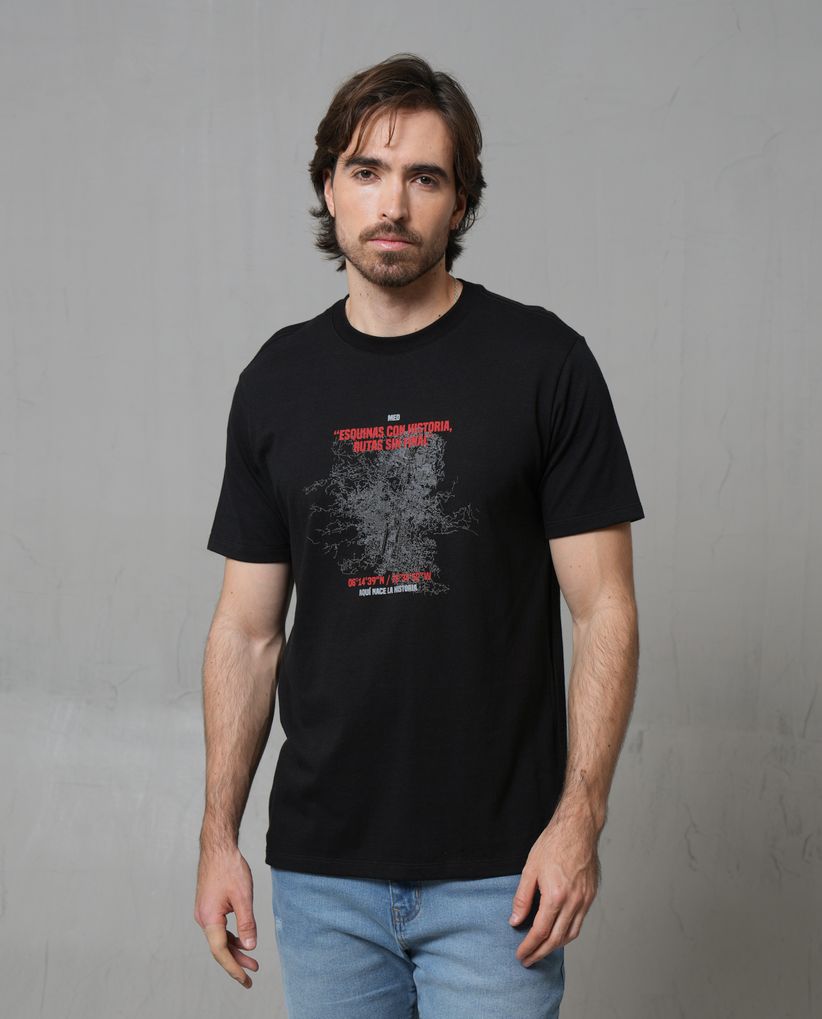 Camiseta básica estampada para hombre