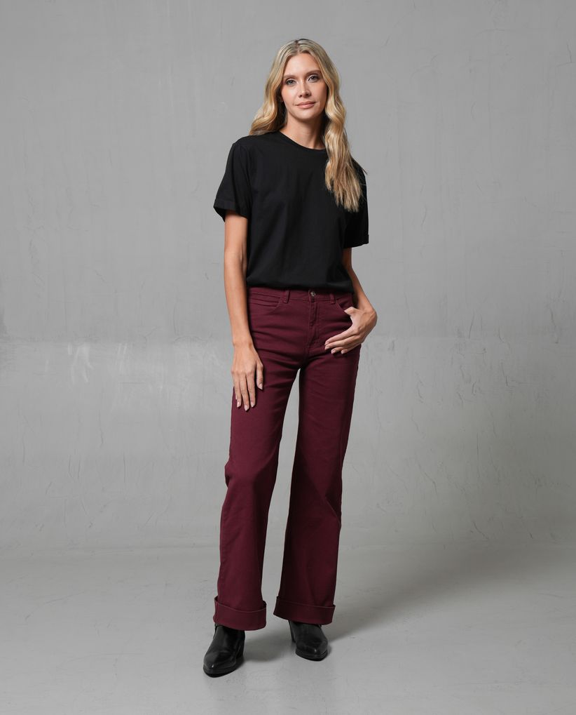 Pantalón Recto cinco bolsillos para mujer