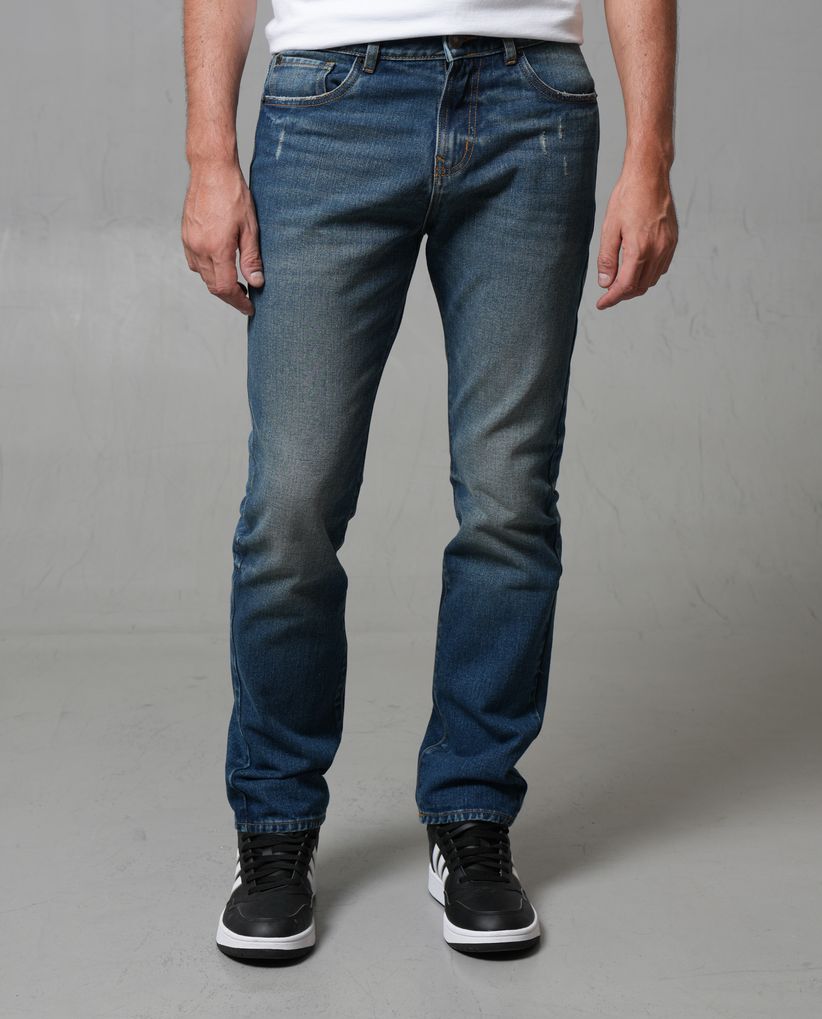 Jean Straight tono medio para hombre