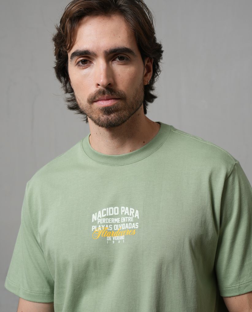 Camiseta manga corta con mini print para hombre