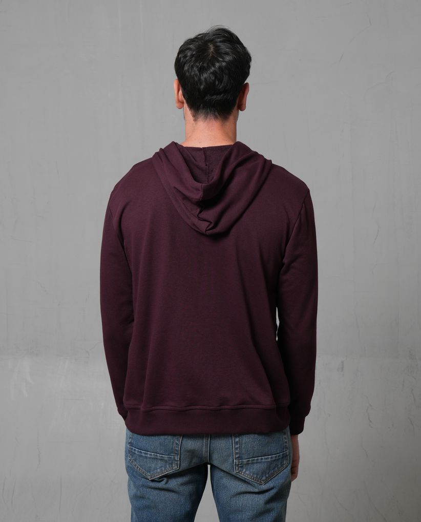Buzo hoodie con mini estampado para hombre