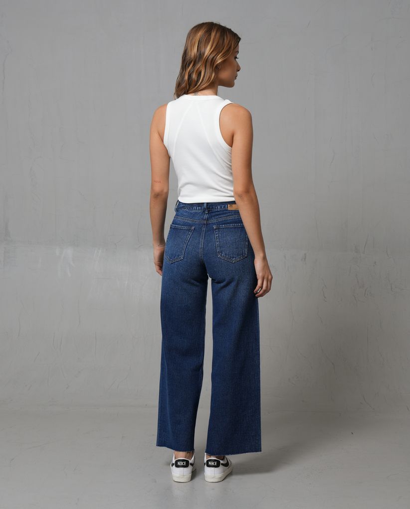 Jean Wide Leg con cinturón para mujer
