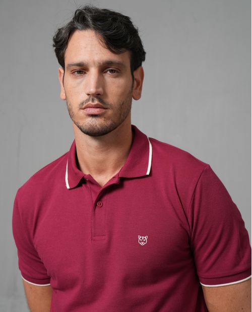 Polo manga corta con puma estampado para hombre