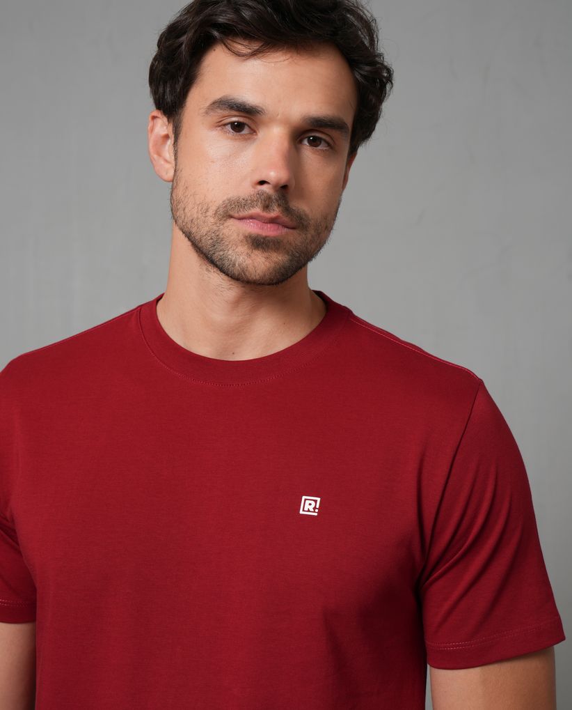 Camiseta con estampado en punto corazón para hombre