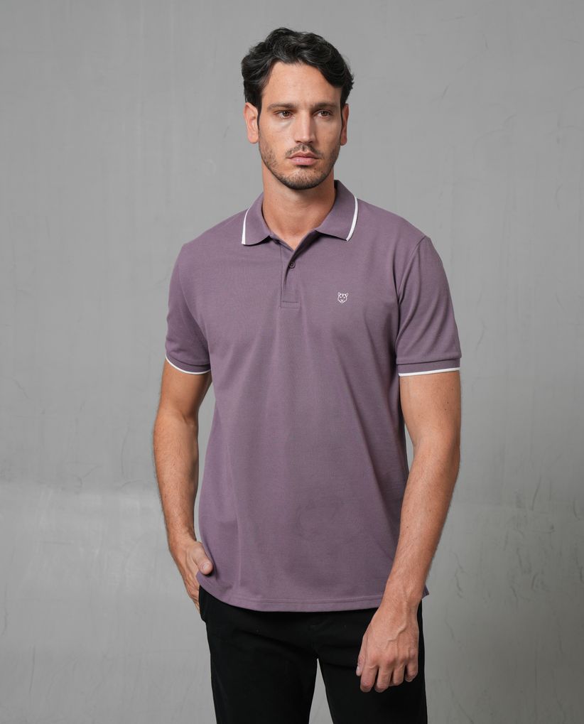 Polo manga corta con puma estampado para hombre