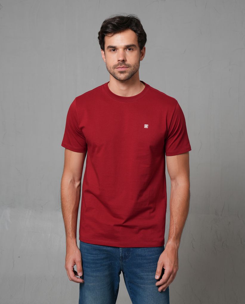 Camiseta con estampado en punto corazón para hombre