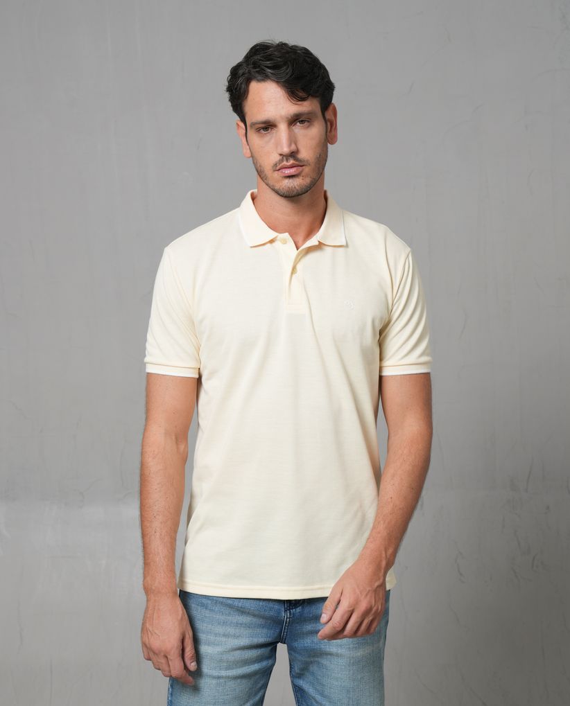 Polo manga corta con puma estampado para hombre