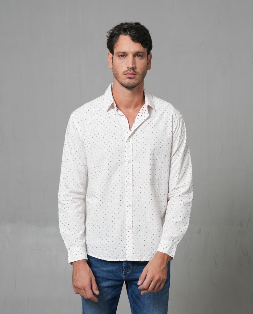 Camisa con diseño mini print para hombre