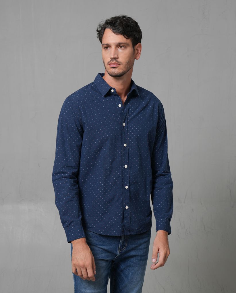 Camisa con diseño mini print para hombre