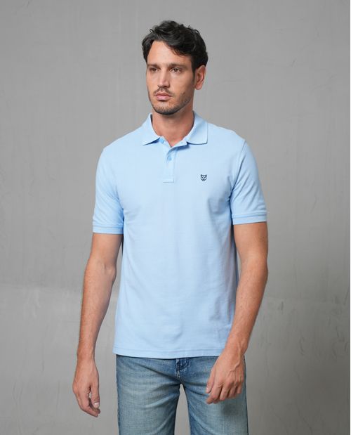 Polo con aplique de puma en punto corazón para hombre