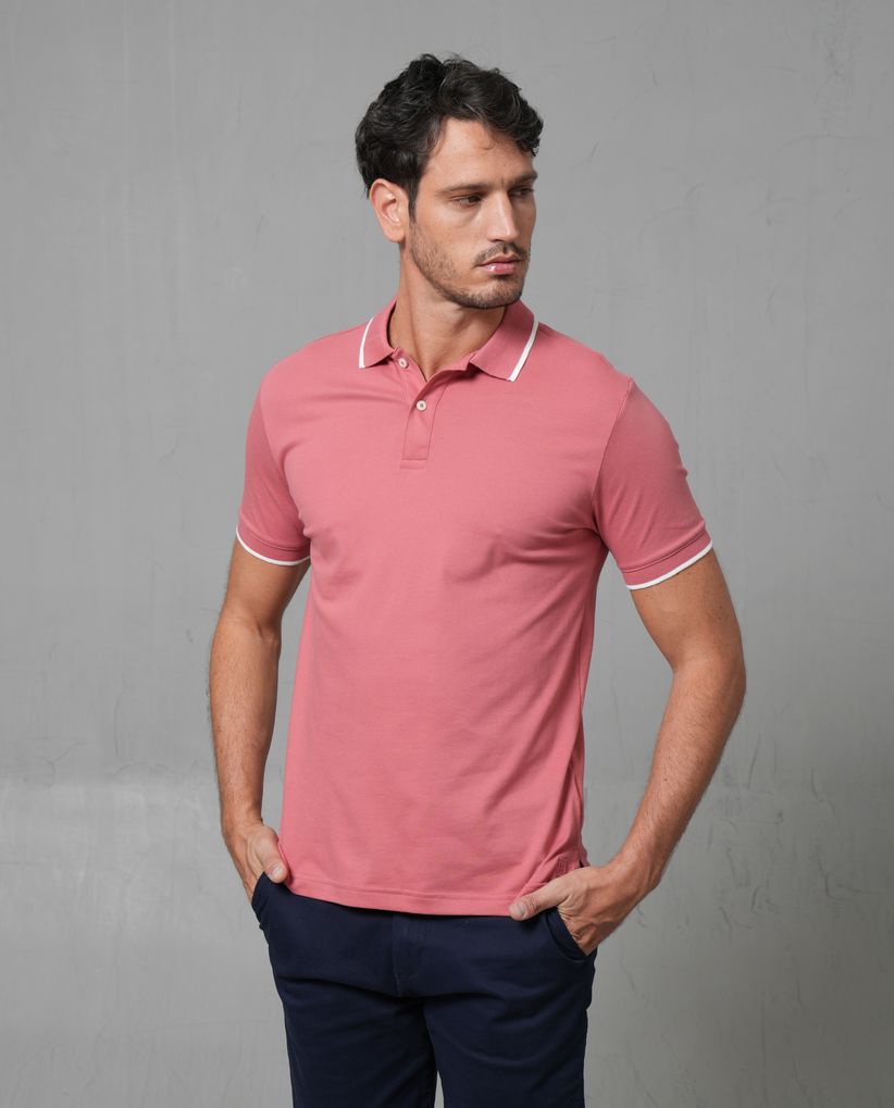 Camisa tipo polo clásica para hombre