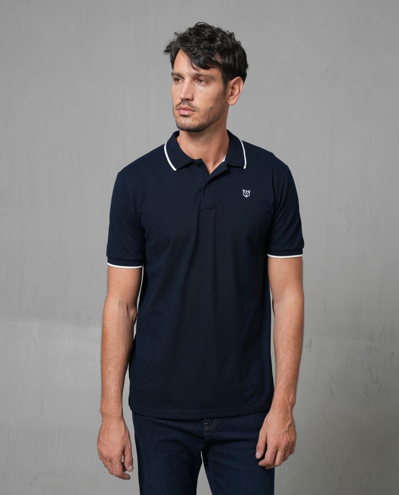 Polo manga corta con puma estampado para hombre