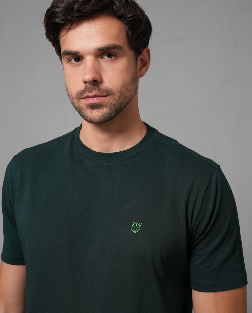 Camiseta manga corta con puma estampado para hombre