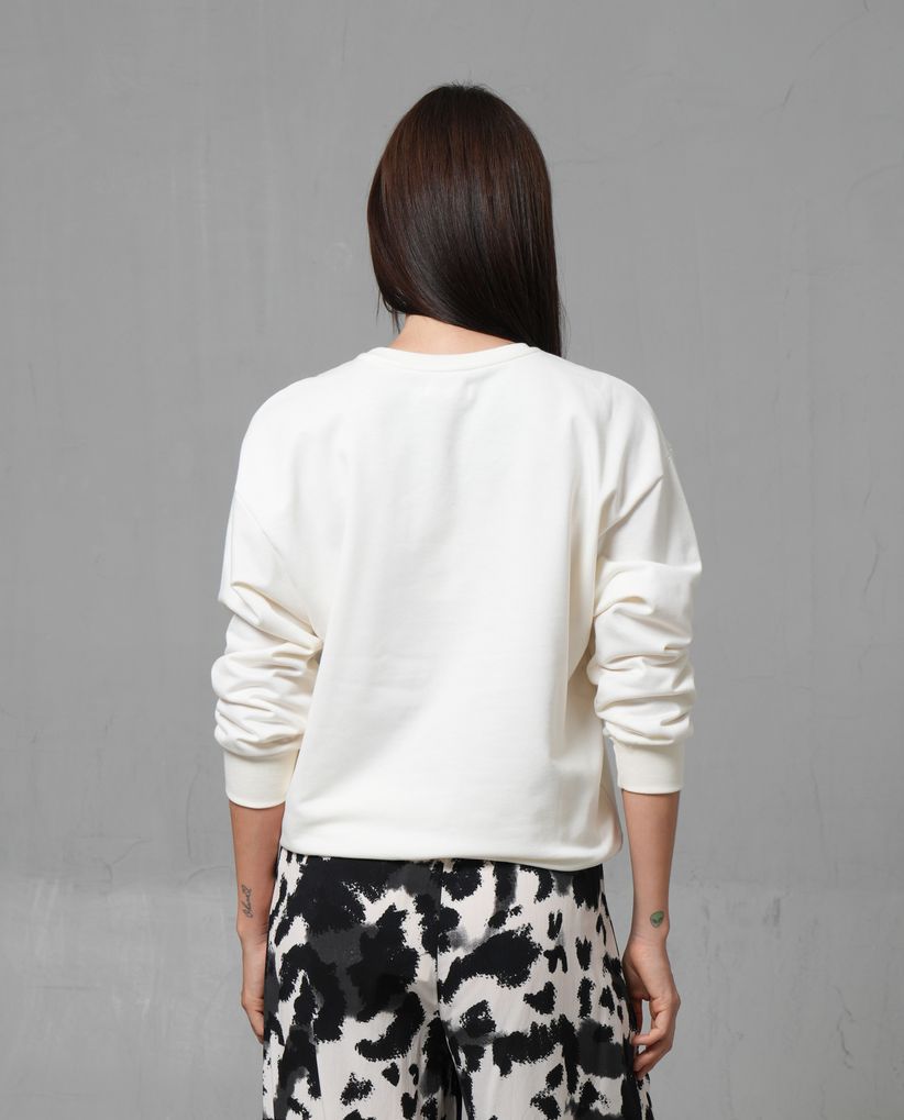 Buzo estampado en frente para mujer