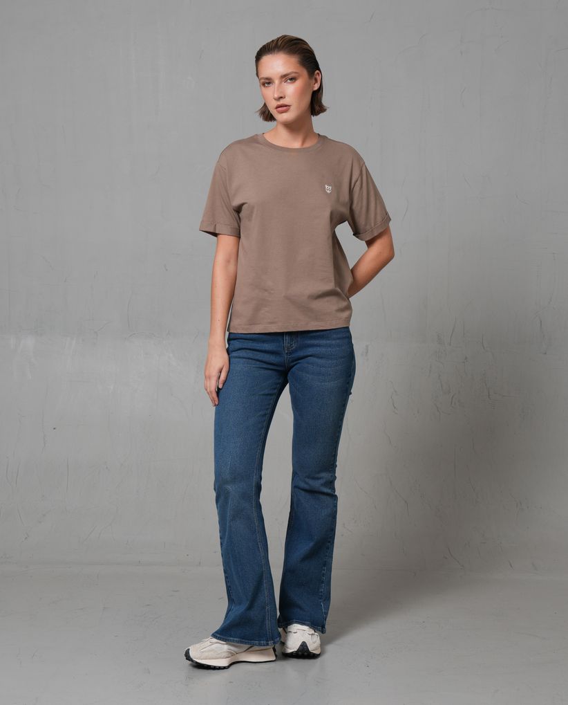 Camiseta básica con puma estampado para mujer