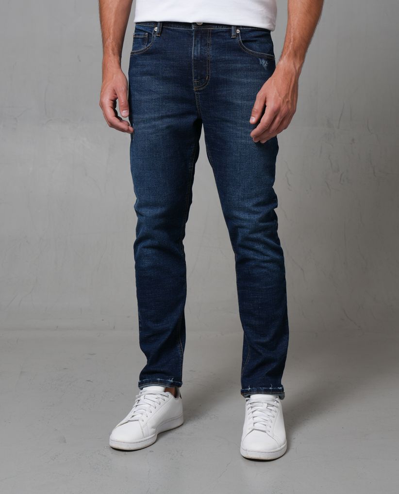Jean Straight tono oscuro para hombre
