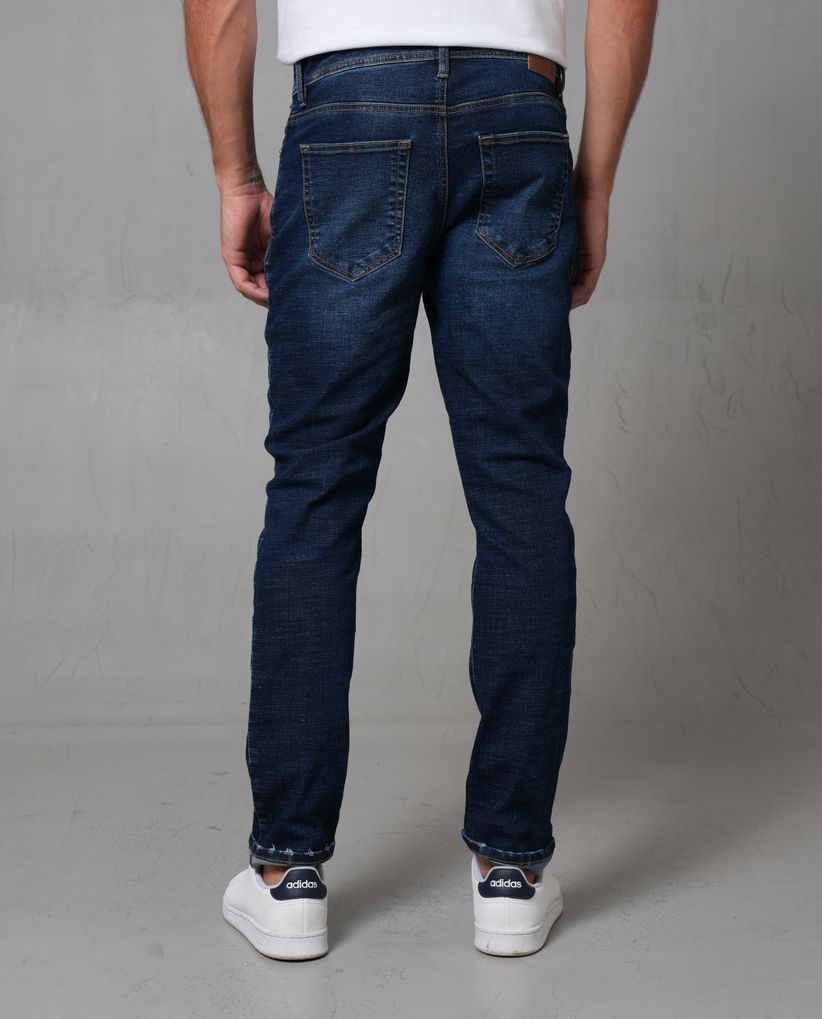 Jean Straight tono oscuro para hombre