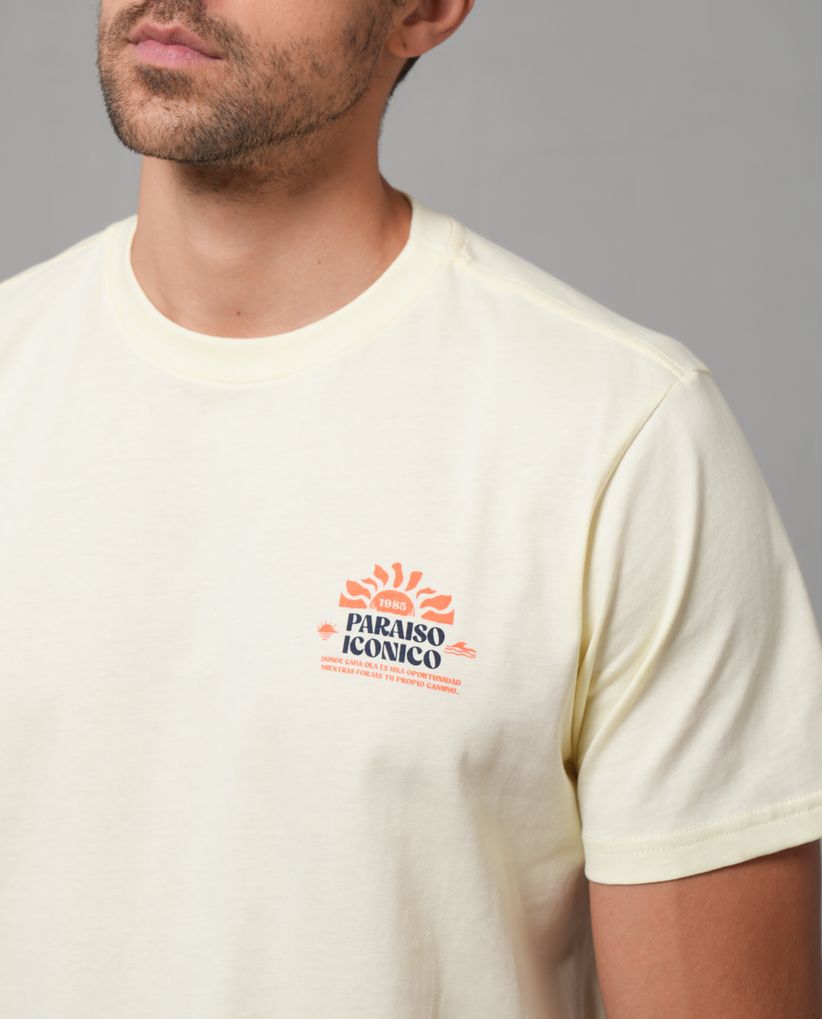 Camiseta con estampado en espalda para hombre