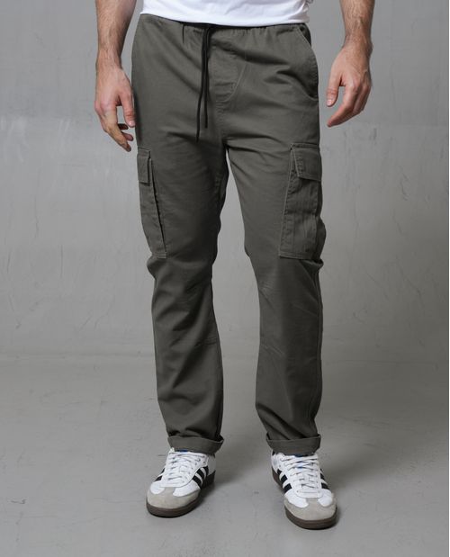 Pantalón Cargo con elástico en pretina para hombre