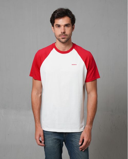 Camiseta cuello redondo con estampado para hombre